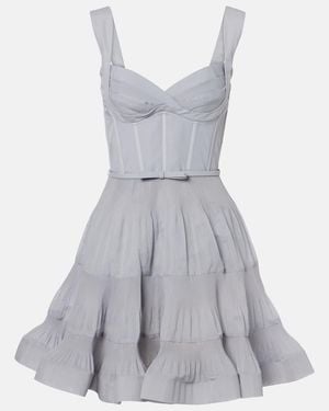 Zimmermann Kleid Aus Satin - Grau