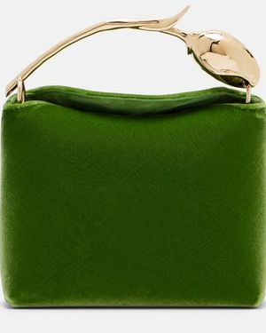 Erdem Bolso Bloom Mini De Terciopelo - Verde