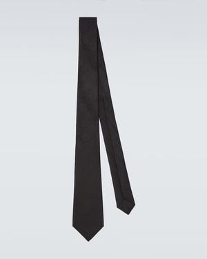 Gucci Cotton And Silk Tie - Black