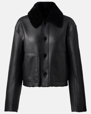 JOSEPH Reversible Shearling And Leather Jacket - Black