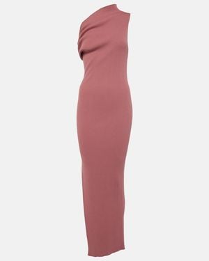 Rick Owens One-Shoulder Jersey Maxi Dress - Red