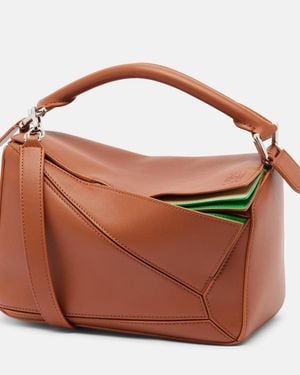 Loewe Puzzle Small Layered Top-Handle Bag - Brown