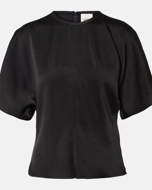Isabel Marant Karlita Satin Top - Black