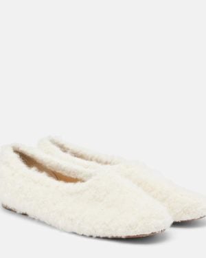 Gabriela Hearst Emperor Shearling Ballet Flats - White