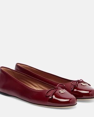 Gucci Damenballerina Mit Doppel G, Grösse - Rot