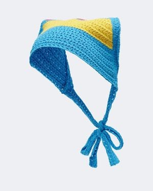 Posse Foulard Tammy En Coton A Rayures - Bleu