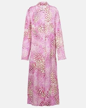 Dries Van Noten Printed Jacquard Coat - Pink