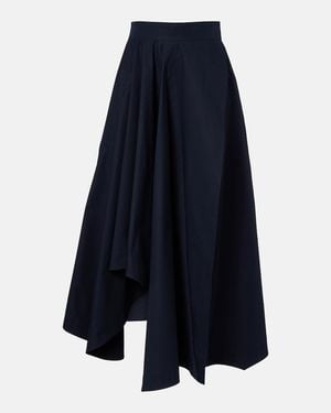 Givenchy Maxirock Aus Baumwollpopeline - Blau