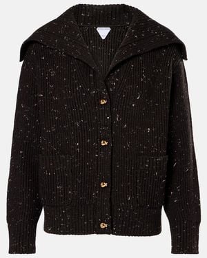 Bottega Veneta Ribbed-Knit Wool-Blend Cardigan - Black