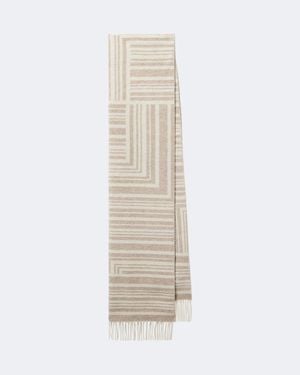JOSEPH Bufanda Ayla En Jacquard De Lana Y Cachemir - Blanco
