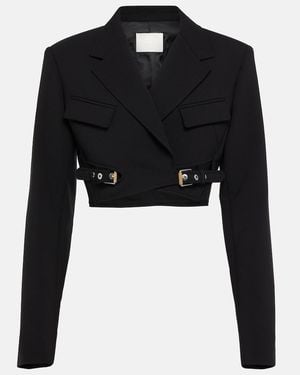 Dion Lee Interlock Belted Cropped Blazer - Black