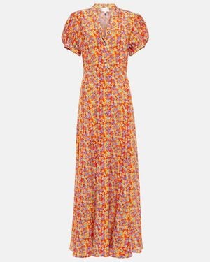 Caroline Constas Bel Floral Silk Crepe Maxi Dress - Multicolour