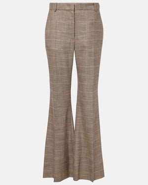 JOSEPH Stevens Wool-Blend Flared Pants - Brown