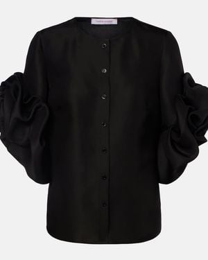 Carolina Herrera Blusa De Seda - Negro