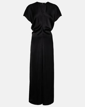TOTEME Slouch Waist Crinkled Dress - Black