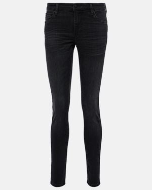 AG Jeans Legging Ankle Low-Rise Skinny Jeans - Black