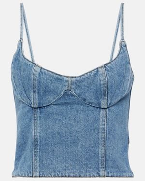 Magda Butrym Denim Bustier - Blue