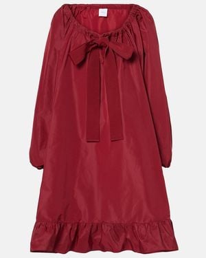 Patou Frill Ruffled Midi Dress - Red