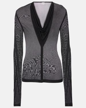TOTEME Draped Top - Black