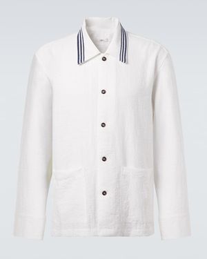 Commas Embroidered Overshirt - White