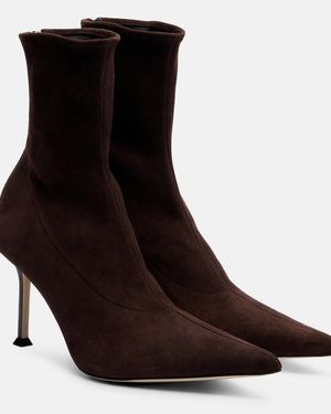 Christen Helix 75 Suede Ankle Boots - Brown