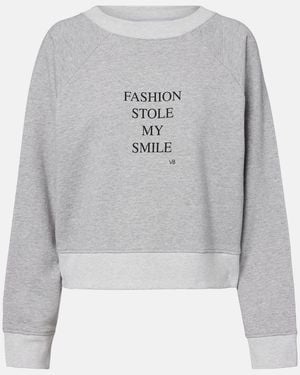 Victoria Beckham Sudadera De Jersey En Mezcla De Algodon - Gris