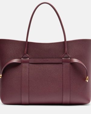 Loro Piana Ghiera Large Leather Tote Bag - Purple