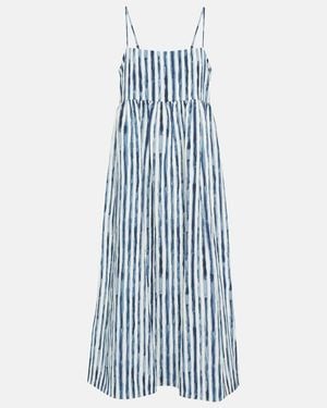 Vince Striped Midi Dress - Blue
