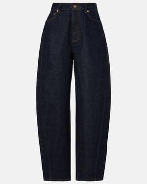 Givenchy Cocoon High-Rise Wide-Leg Jeans - Blue