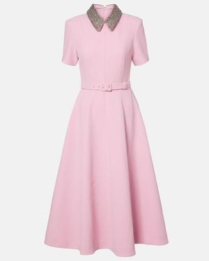 Rebecca Vallance Xena Embellished Crepe Midi Dress - Pink