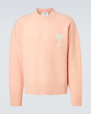 Ami Paris Pullover Ami De Cour Aus Einem Alpakawollgemisch - Pink