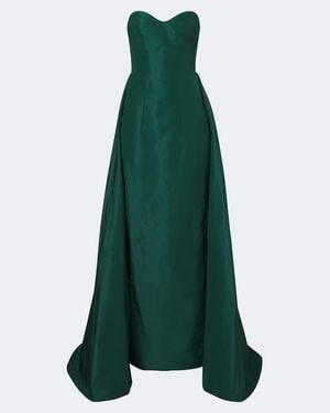 Monique Lhuillier Bustier-Robe Aus Seide - Grün