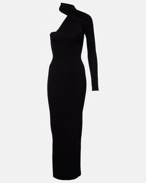 Courreges One-Shoulder Crepe Maxi Dress - Black