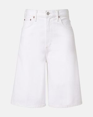 Agolde Nolan Denim Bermuda Shorts - White