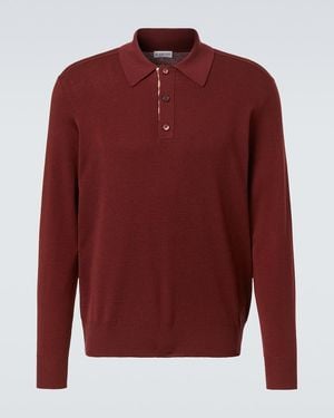 Burberry Wool Polo Jumper - Red