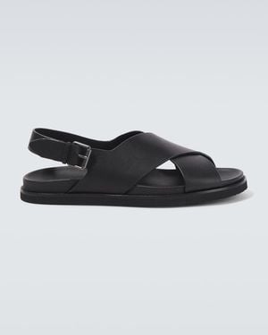 Polo Ralph Lauren Zane Leather Slingback Sandals - Black