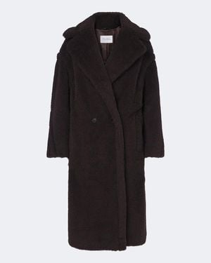 Max Mara Alpaca, Wool, And Silk Teddy Coat - Black