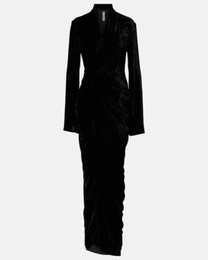 Rick Owens Ruched Gown - Black
