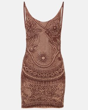 Jean Paul Gaultier Brown Soleil Minidress - Natural