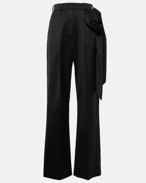 Simone Rocha Floral-Applique Straight Trousers - Black