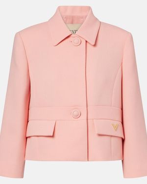 Valentino Vgold Virgin Wool Jacket - Pink