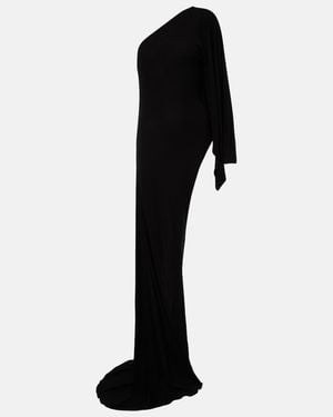 Gucci Asymmetric Jersey Maxi Dress - Black