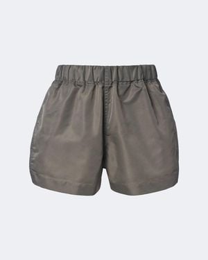 Rick Owens Shorts De Tiro Alto - Gris