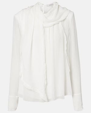 Dorothee Schumacher Sheer Twist Georgette Blouse - White