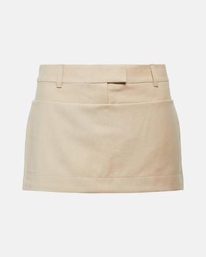 AYA MUSE Lacun Wool Miniskirt - Natural