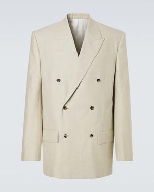 Bottega Veneta Wool And Cotton Gabardine Suit Jacket - Natural