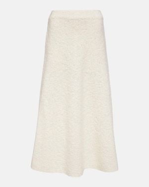 Gabriela Hearst Pablo Wool And Silk Bouclé Midi Skirt - White