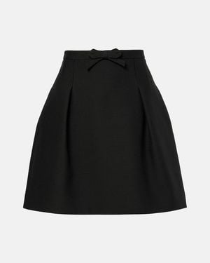 Valentino Crepe Couture Miniskirt - Black