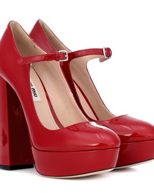 Miu Miu Mary Jane Court Shoes - Red
