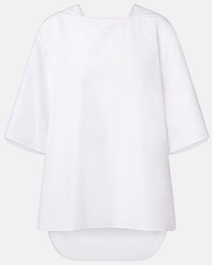 The Row Hamza Cotton Poplin Top - White